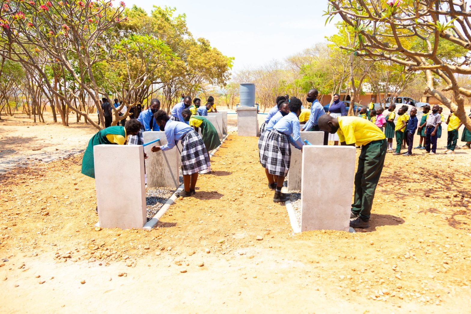 Hand wash stations at Naluyanda Community School