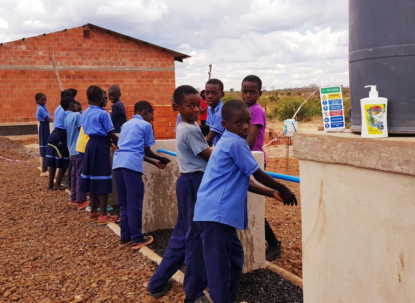 New hand wash station at Light of Hope Community School