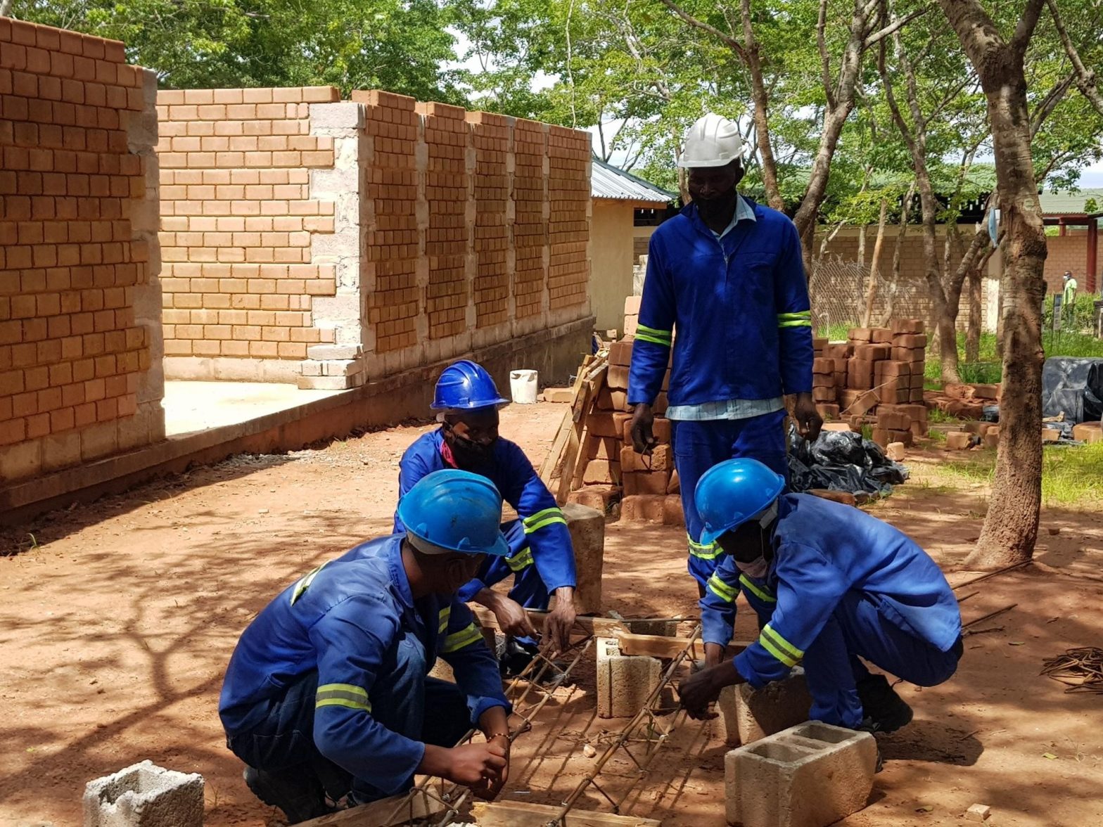 Construction of the student toilet block