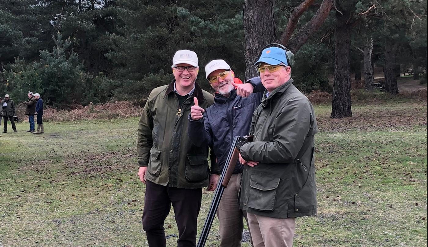 Clay pigeon event at Bisley Shooting Ground