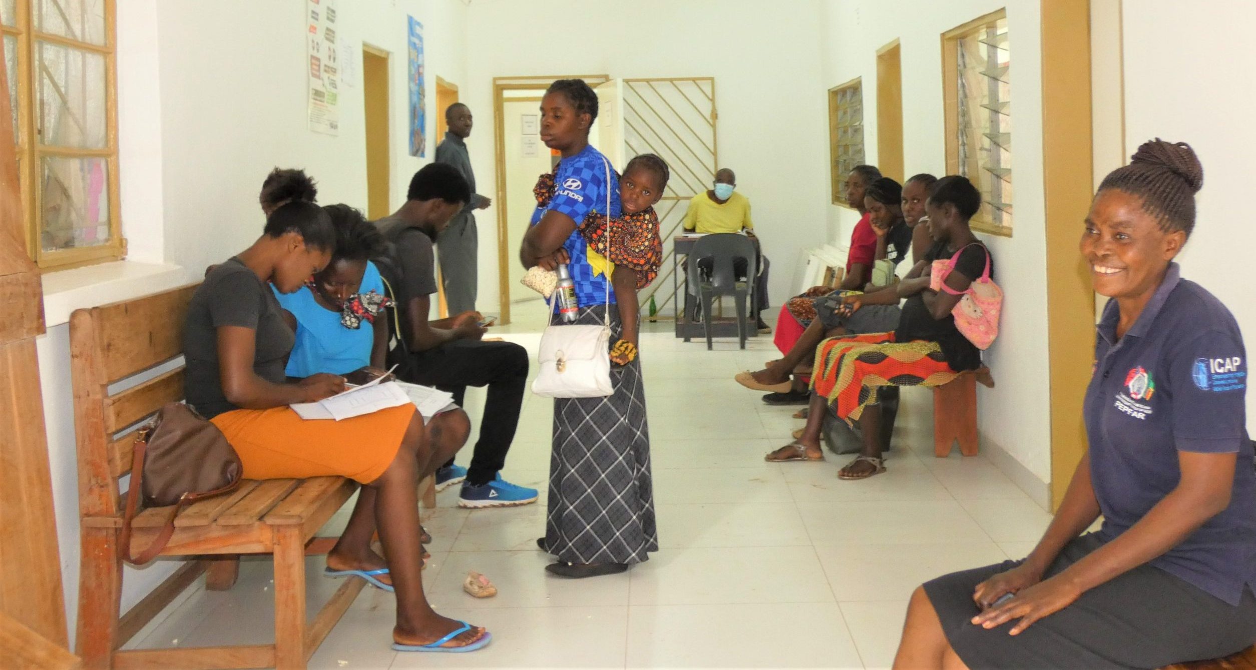 Screening and waiting area at Libuyu Health Centre