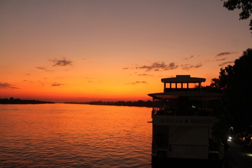 Celebratory sunset cruise on the Zambezi