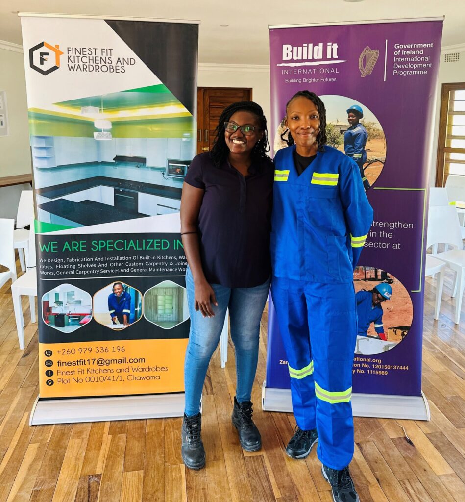Sarah with Mildred Mwakamui, Build It Corporate Engagement and Placement Coordinator