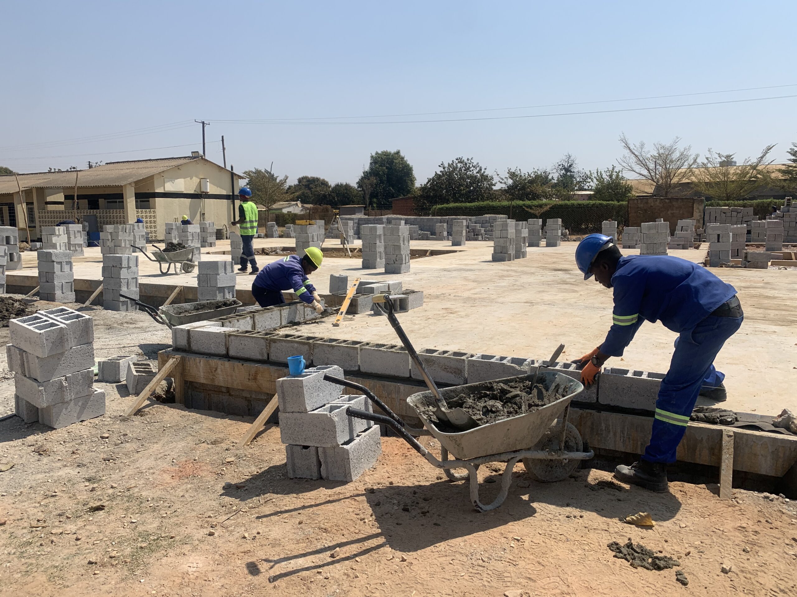 Setting out and building of superstructure at Chisamba