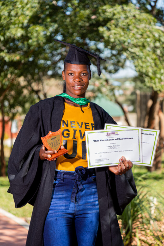 Evelyn Malunga - BII graduation at Centre for Excellence May 2021